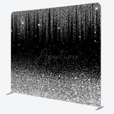 Aperturee - Aperturee Black Silver Sparkle Square Double-Sided Backdrop